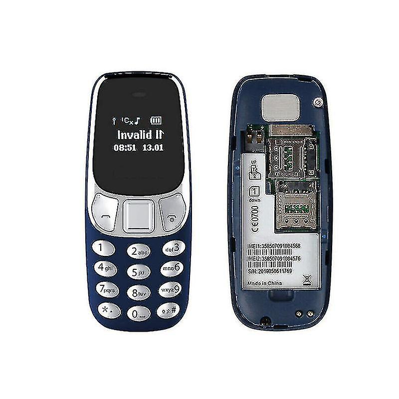 Mini Mobile Phone, Bm10 Dual Sim, Smallest Phone - Dark Blue-ZZY