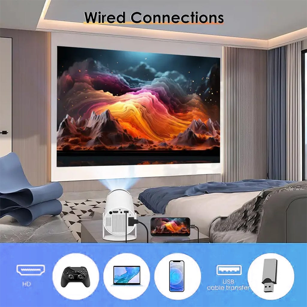 جهاز عرض الوسائط المتعددة المحمول بدقة 4K Ultra HD مع عدسة ذات طلاء مميز