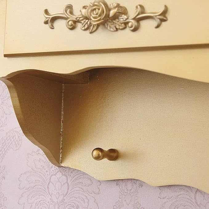 Exquisite dressing table Wall-mounted Dressing Table Mirror Mini Bedroom Bathroom Small Apartment Modern Minimalist Cabinet for Women, Girl