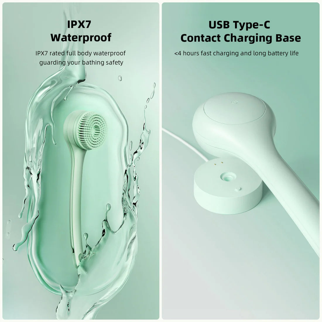 Bodylush | Electric Body Brush Pale Cypress Green