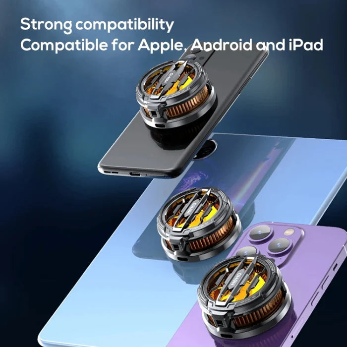Mobile Phone Cooler Semiconductor Cooling Back Clip Phone Radiator(Black)