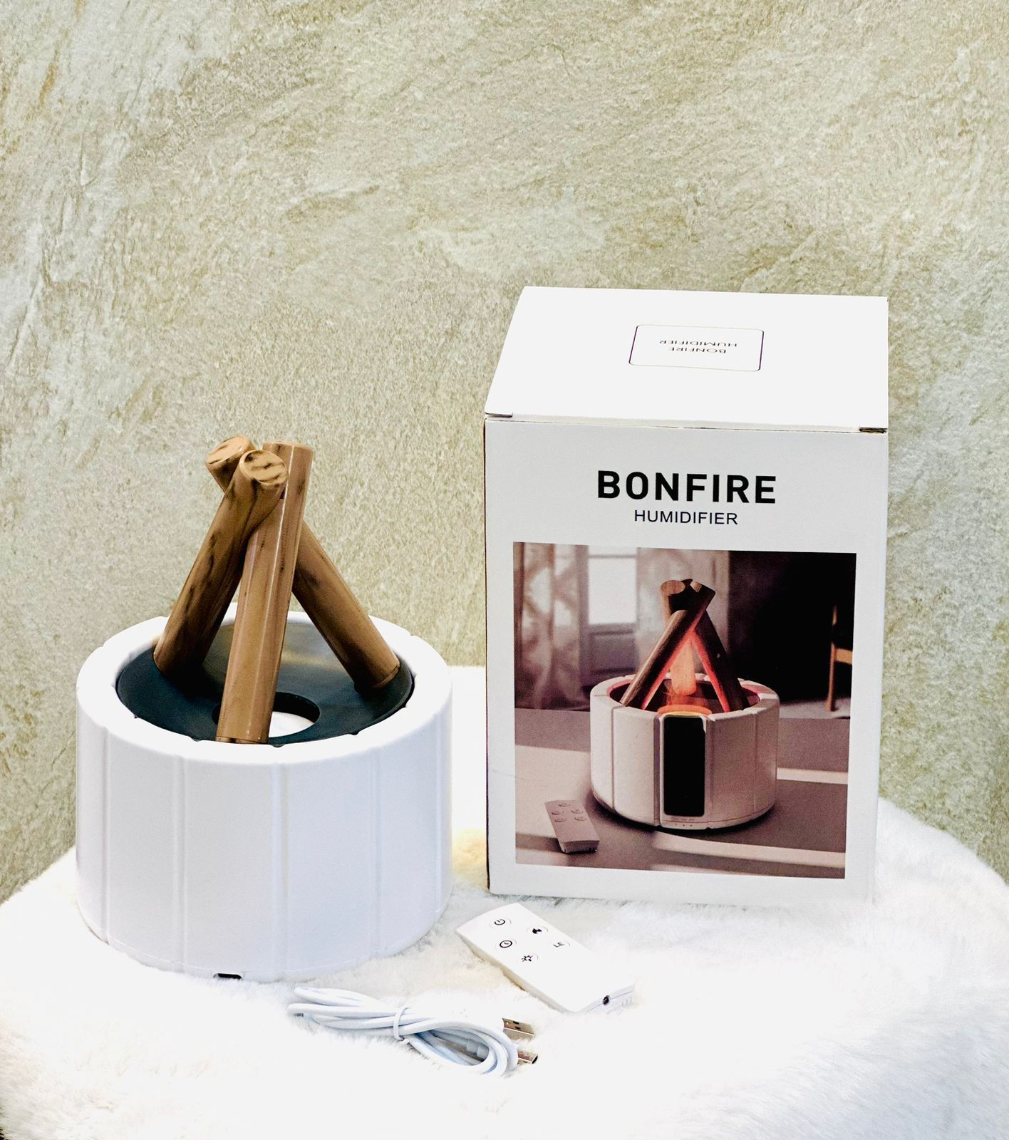 PGT-STORE Oil Diffusers,Aromatherapy Diffuser, Bonfire Flame Style/ Humidifier /Mist Mode, Waterless Auto Off Air Diffuser for Home/ Office/ Room/Minimalist/ Modern 21.6 *16 *15.6 cm/1 PC
