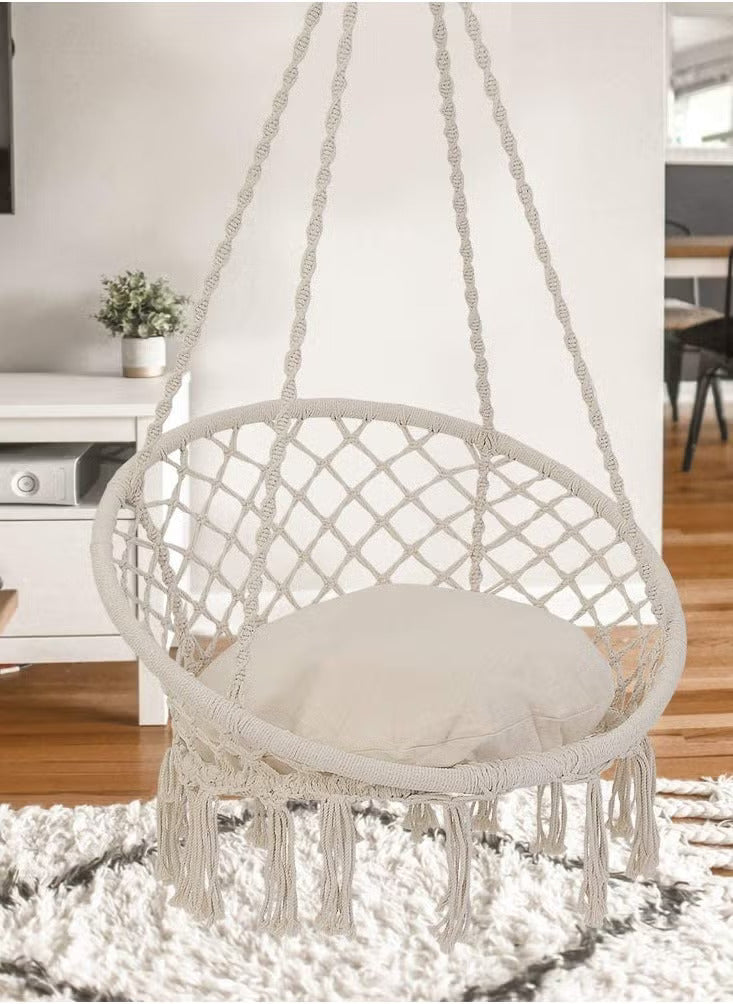 Hanging Hammock Swing Chair for Indoor and Outdoor Patio with Adjustable Height