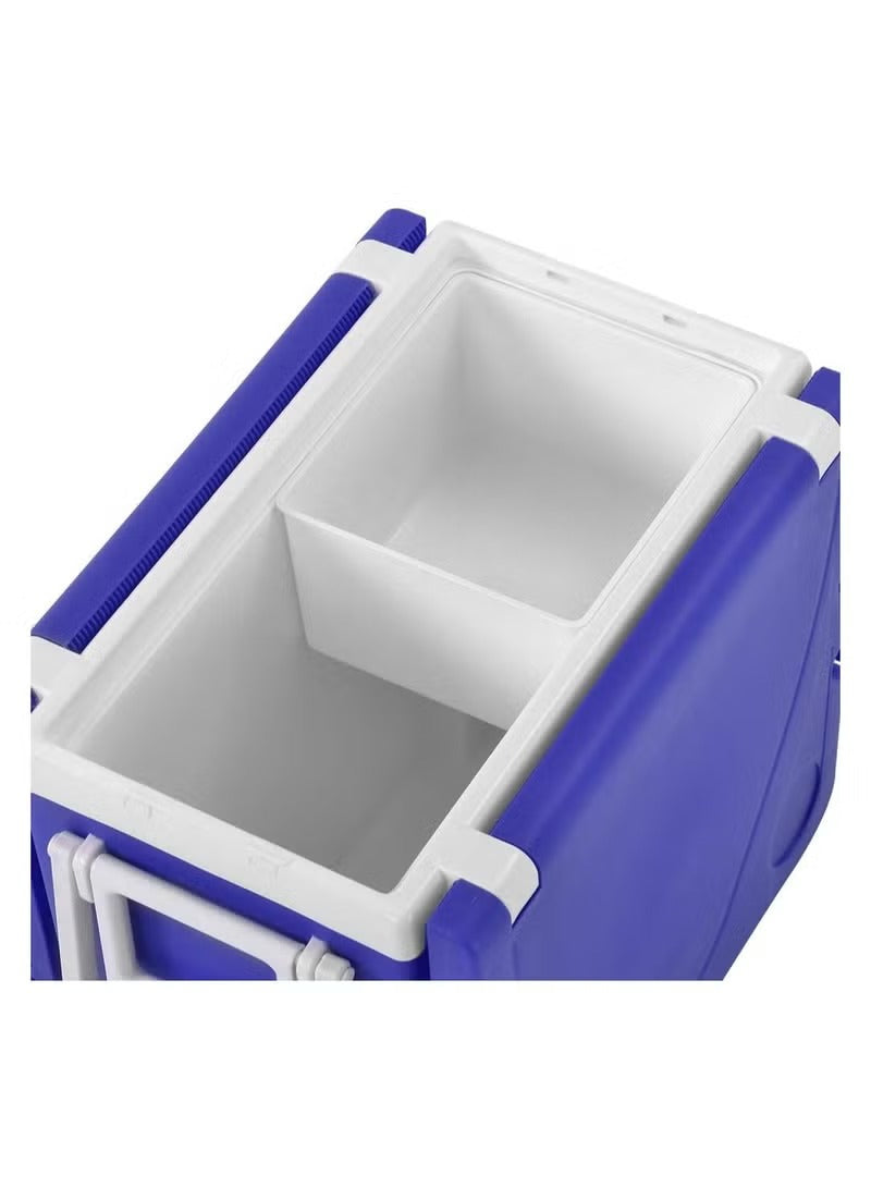 Expandable Cool Box with Wheels and Foldable Picnic Table for Camping