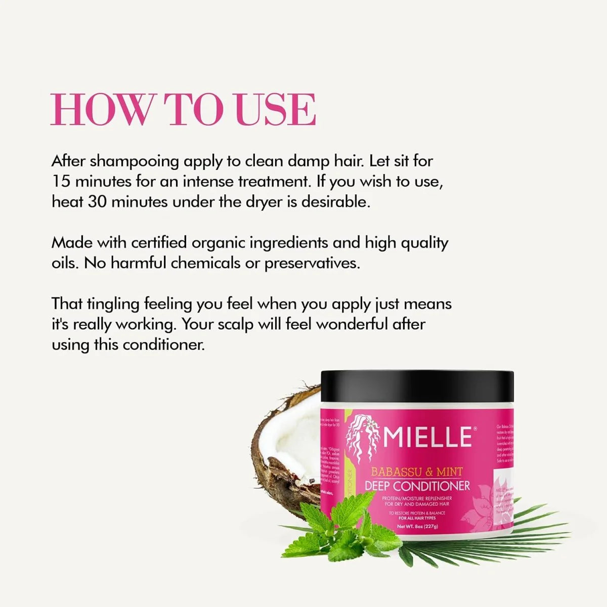 MIELLE Babassu & Mint Deep Conditioner