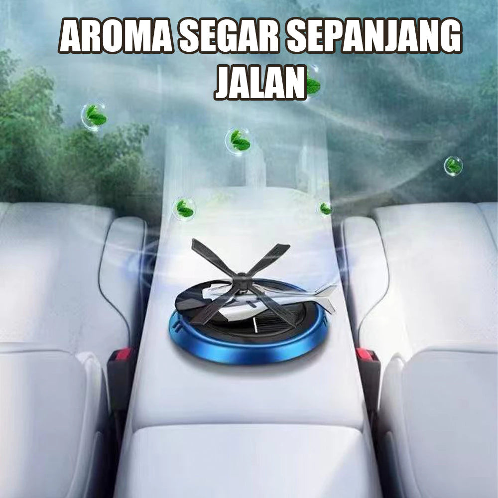 Parfum Mobil Helikopter Tenaga Surya Parfum Mobil Aromaterapi لوحة القيادة Parfum Mobil Diffuser Pengarum Ruangan
