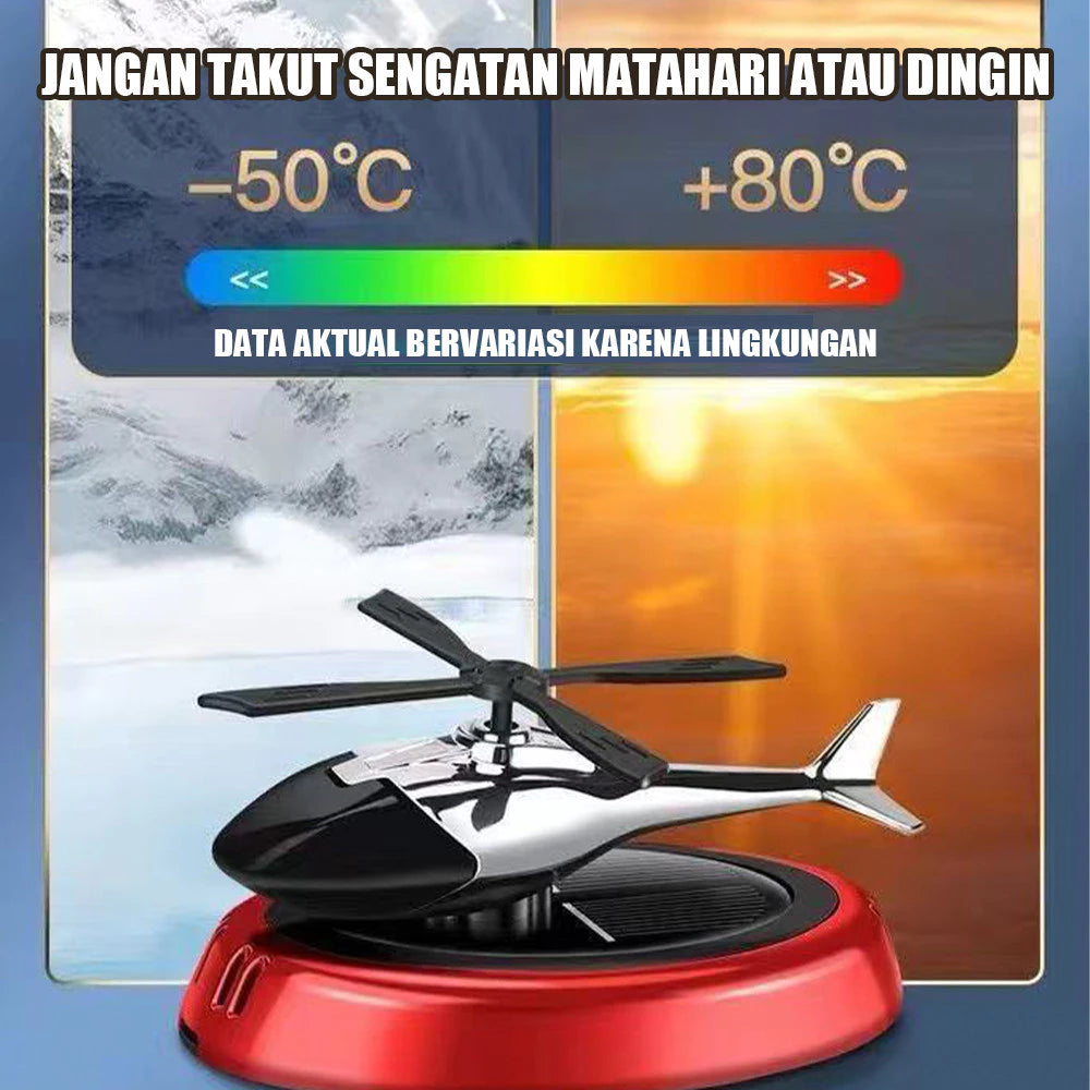 Parfum Mobil Helikopter Tenaga Surya Parfum Mobil Aromaterapi لوحة القيادة Parfum Mobil Diffuser Pengarum Ruangan