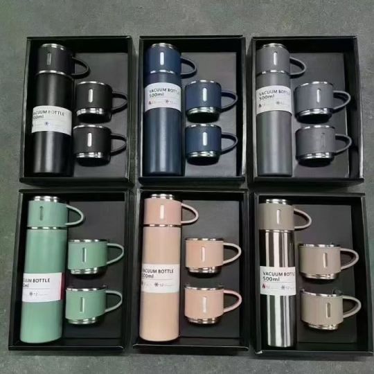 500ML Thermos Double-Layer Stainless Steel Vacuum Flasks Set Travel Mug