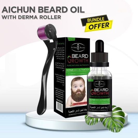 Beard Oil for Men and Derma Roller