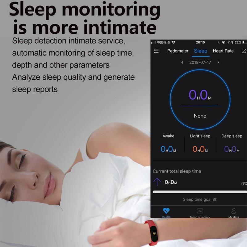 Smart Electronics Blood Pressure Monitoring Pedometer Step Waterproof Smart Band (5ps)