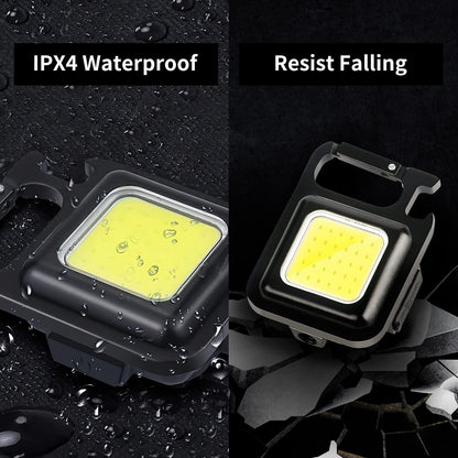 4 pcs Mini Flashlight, 800Lumens COB Bright Rechargeable Keychain Flashlights