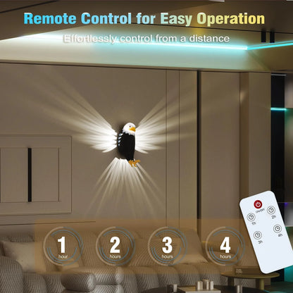 Supreouts Bald Eagle Wall Light – Remote Control LED Night Lamp Share Tweet