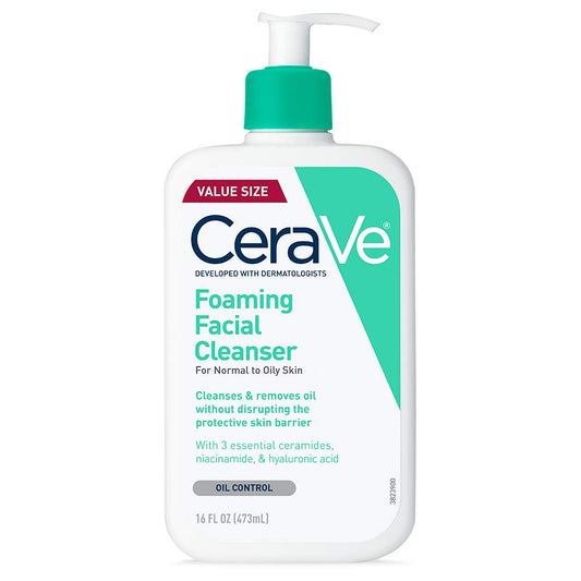 CERAVE Foaming Facial Cleanser Daily Face Wash for Normal to Oily Skin 473ML