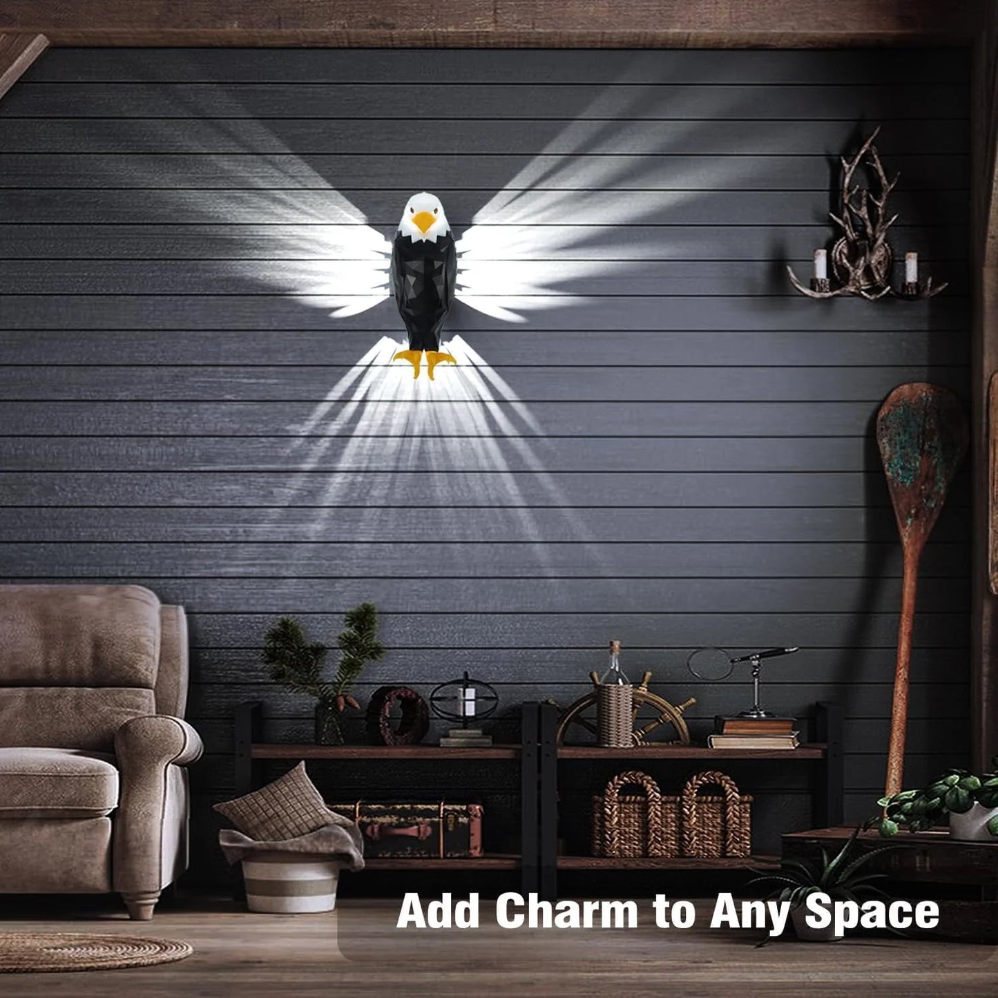 Supreouts Bald Eagle Wall Light – Remote Control LED Night Lamp Share Tweet