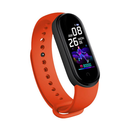 Smart Electronics Blood Pressure Monitoring Pedometer Step Waterproof Smart Band (5ps)