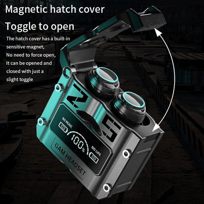 Bluetooth 5.3 Gaming Headset Wireless Low Latency E-Sports Headphones With 2000MAH Charging Box