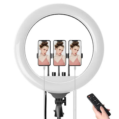 Genuine Super Bright Rl-14 LED Soft Light 3 Color Ring Light With Phone Holder Remote Control for Makeup Studio Portrait Video