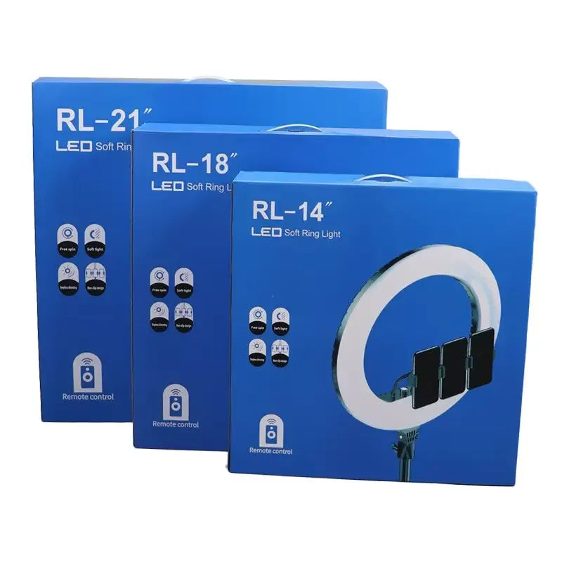 Genuine Super Bright Rl-14 LED Soft Light 3 Color Ring Light With Phone Holder Remote Control for Makeup Studio Portrait Video