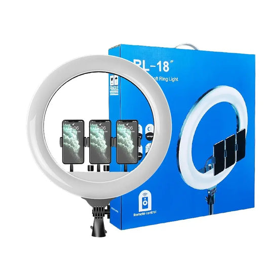 Genuine Super Bright Rl-14 LED Soft Light 3 Color Ring Light With Phone Holder Remote Control for Makeup Studio Portrait Video