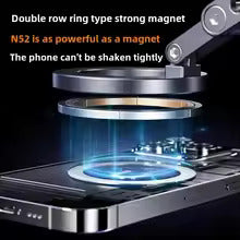 360° Rotatable Magnetic Car Phone Holder Vacuum Suction Cup Windshield Dashboard Foldable GPS Mount Compatible with All Smartphones