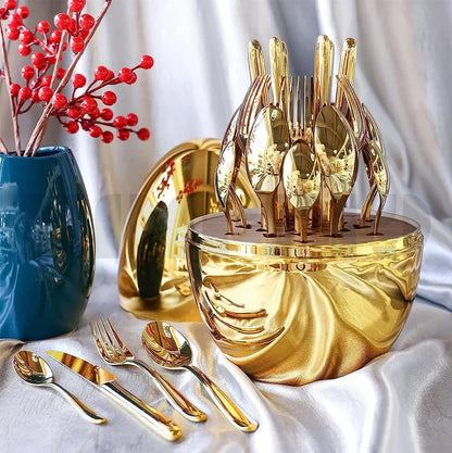 Cutlery Set Golden Egg 24PC Kitchen Utensils