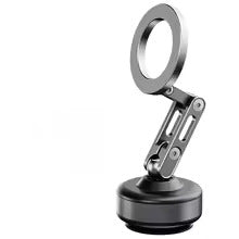 360° Rotatable Magnetic Car Phone Holder Vacuum Suction Cup Windshield Dashboard Foldable GPS Mount Compatible with All Smartphones