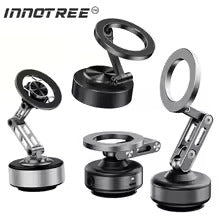 360° Rotatable Magnetic Car Phone Holder Vacuum Suction Cup Windshield Dashboard Foldable GPS Mount Compatible with All Smartphones