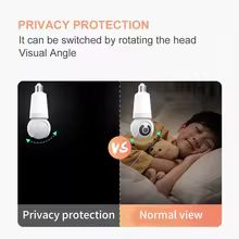 Telecamera di sorveglianza Wifi con lampadina E27 da 8 MP con lampadina a LED CCTV PTZ Monitoraggio AI Audio bidirezionale Visione notturna Zoom 10X Cam wireless 2 in 1
