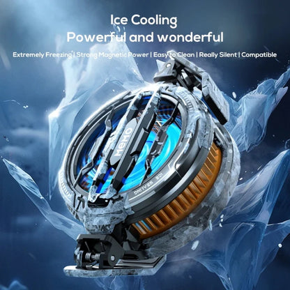 Mobile Phone Cooler Semiconductor Cooling Back Clip Phone Radiator(Black)