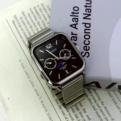 Men's Watch Moon Phase Stainless Steel Business Leisure Quartz Watch
