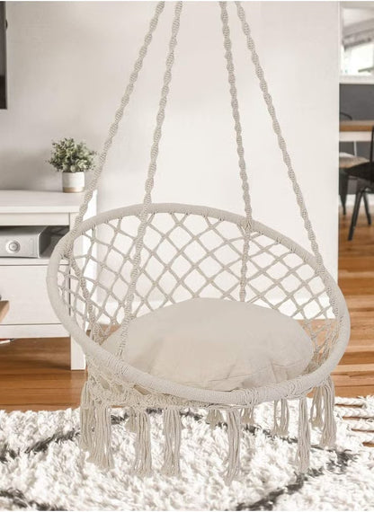 Hanging Hammock Swing Chair for Indoor and Outdoor Patio with Adjustable Height