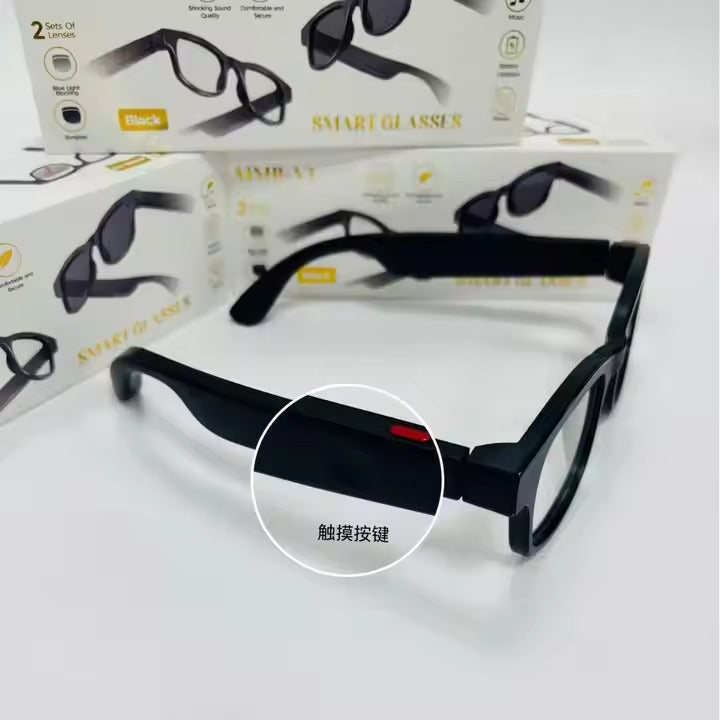 AI Intelligent Glasses Headset Wireless Sunglasses Call Touch Control Voice Assistant Smart Glasses