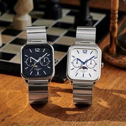 Men's Watch Moon Phase Stainless Steel Business Leisure Quartz Watch