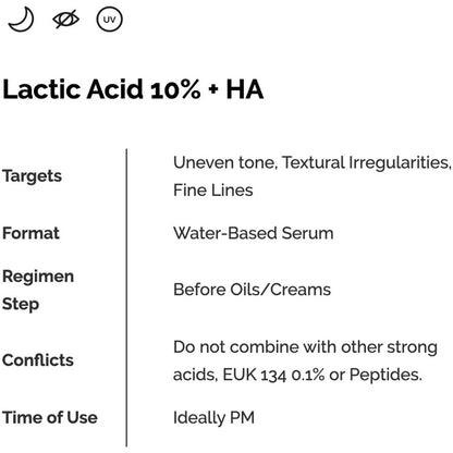 The Ordinary Lactic Acid 10% + HA 30ml